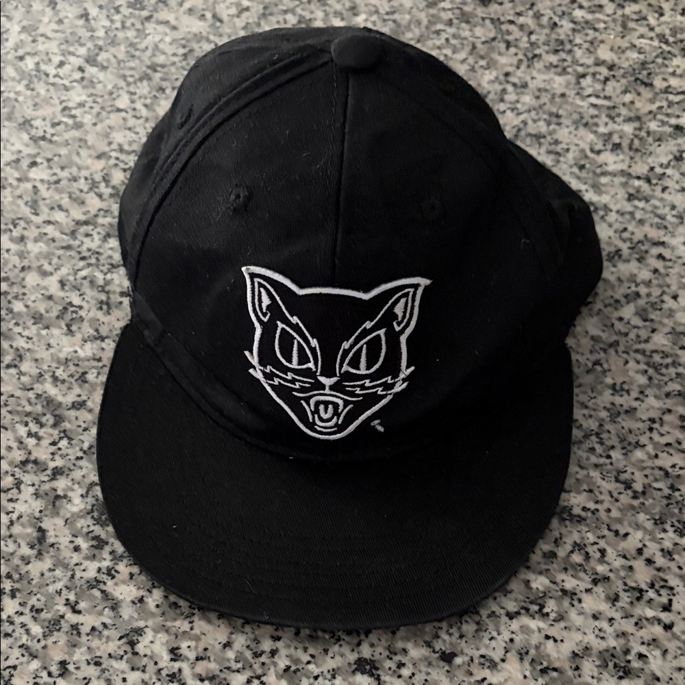 Black Cap with Cat Logo